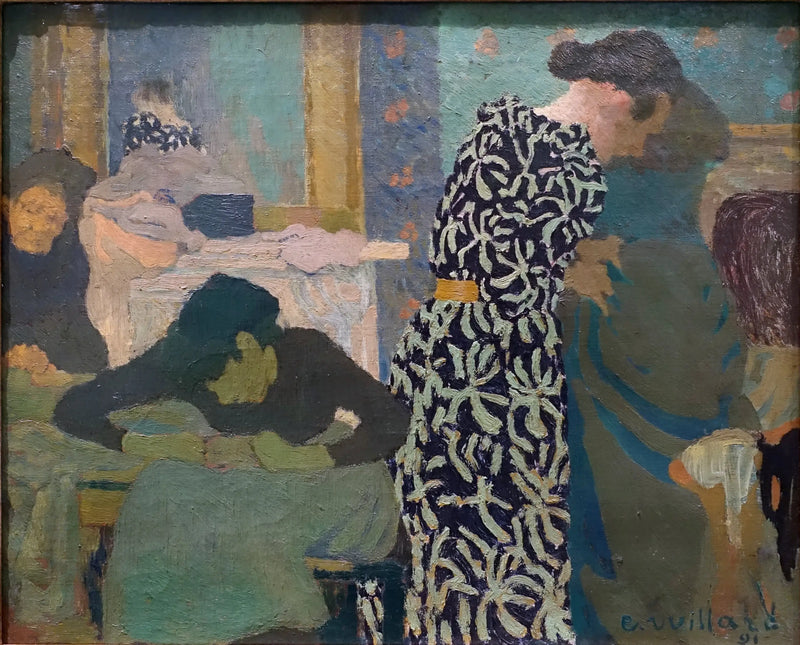El vestido de estampados - Édouard Vuillard