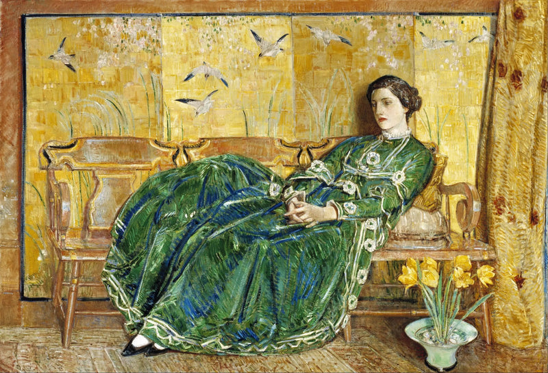 (El vestido verde) - Childe Hassam