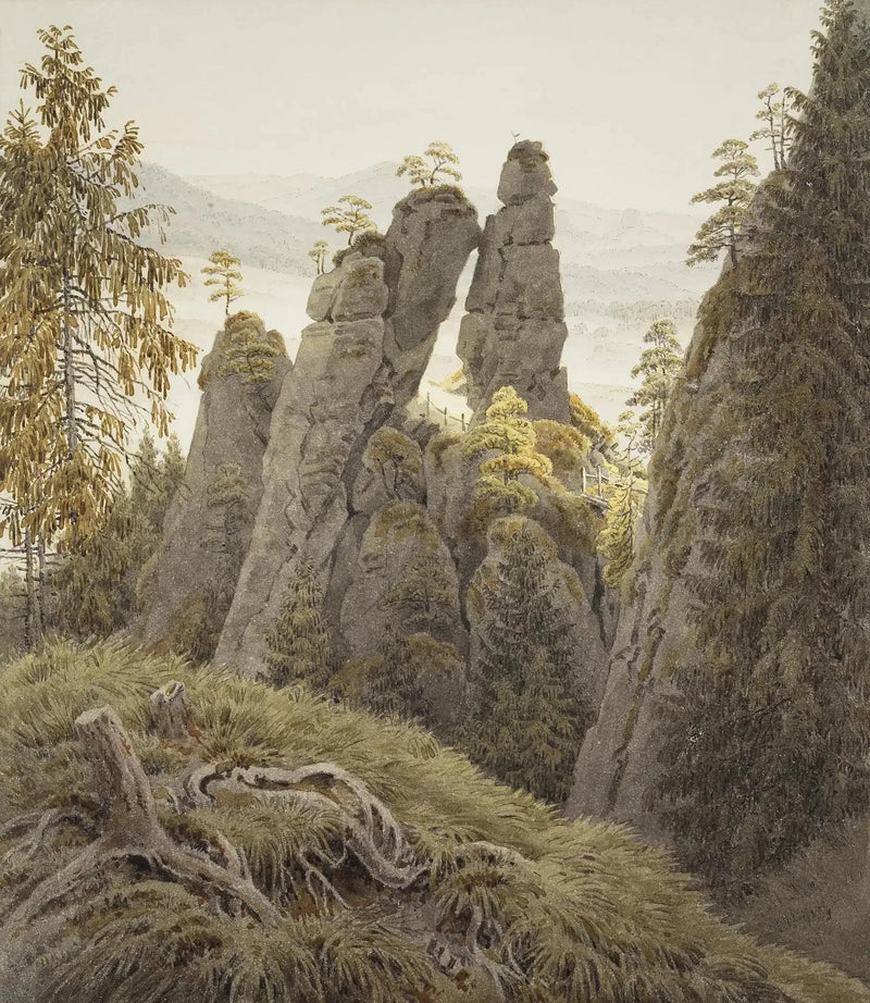 La roca lleva en Neurathen - Caspar David Friedrich