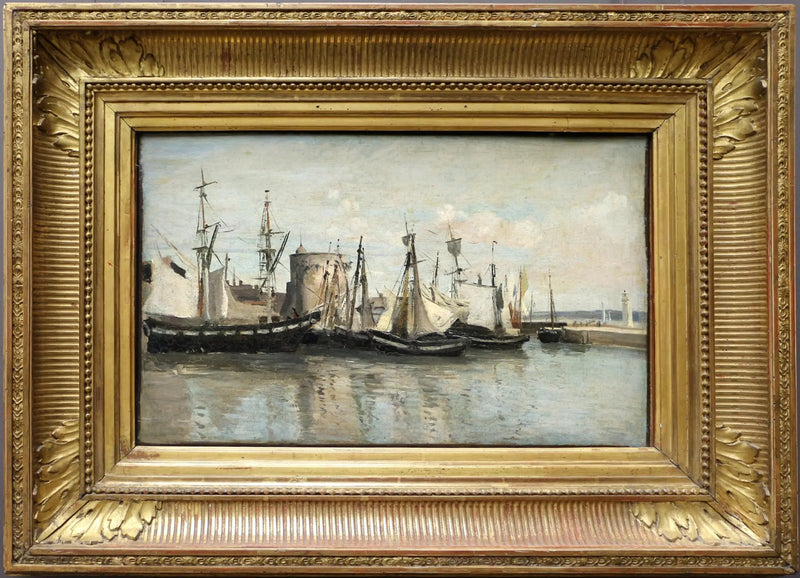 La Rochelle. Entrada del puerto de varada. - Jean-Baptiste Camille Corot