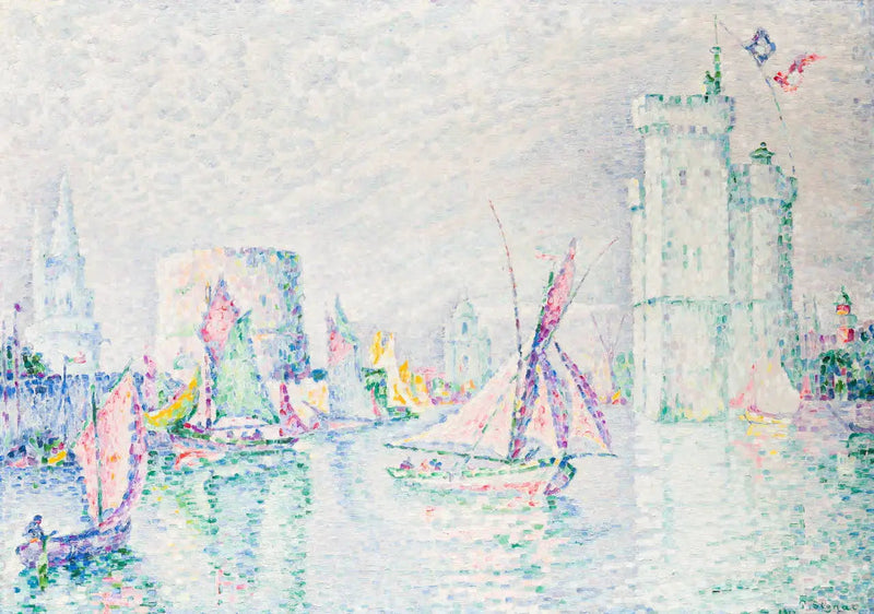 La Rochelle, salida del puerto - Paul Signac