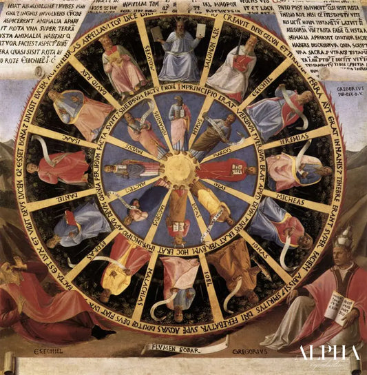 La roue mystique (La vision d'Ezéchiel) - Fra Angelico - Reproductions de tableaux et peintures haut de gamme