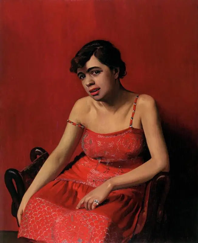 La Romena con vestido rojo - Félix Vallotton