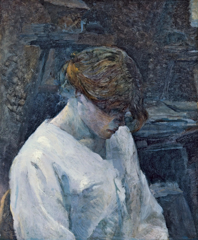 La rubia con blusa blanca - Henri de Toulouse-Lautrec