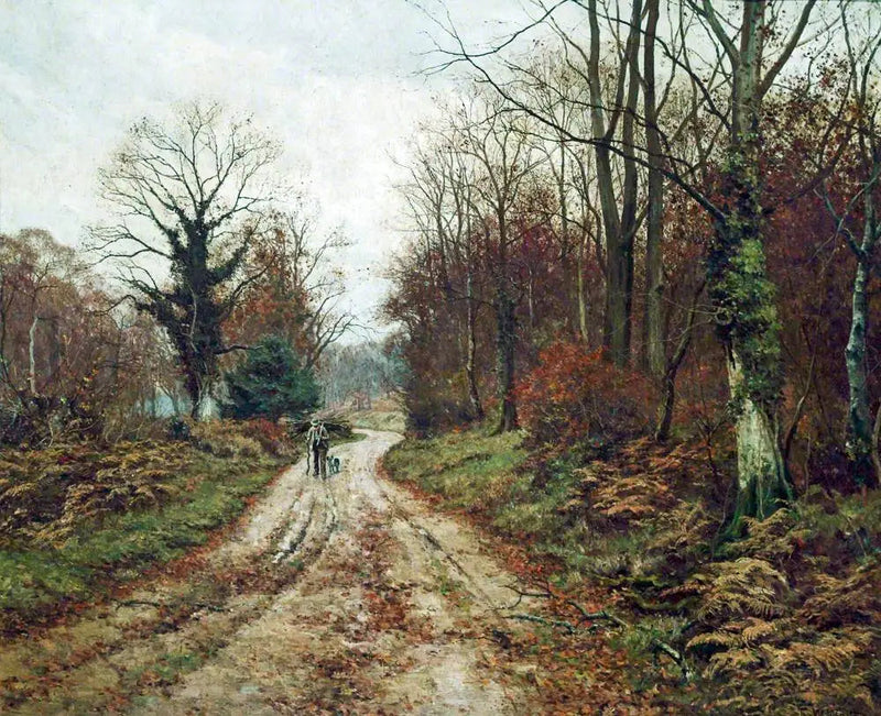La ruta de otoño (Bosques de Mitcham, Surrey) - Edward Wilkins Waite