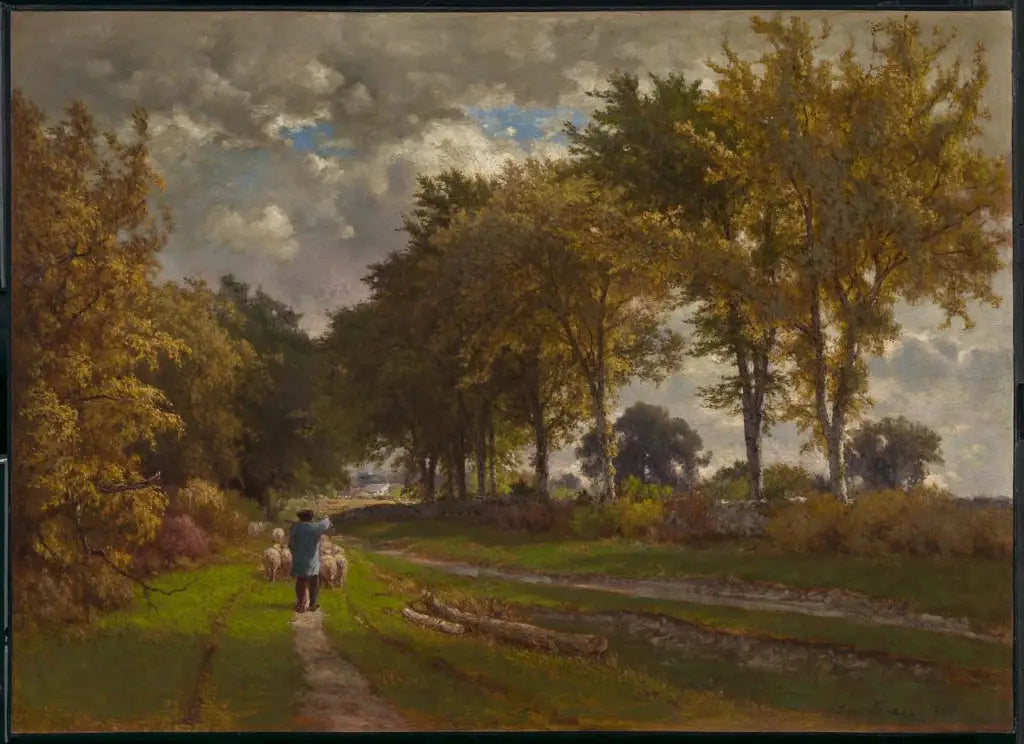 La route de la ferme - George Inness image 1 copie de tableau peinte à la main