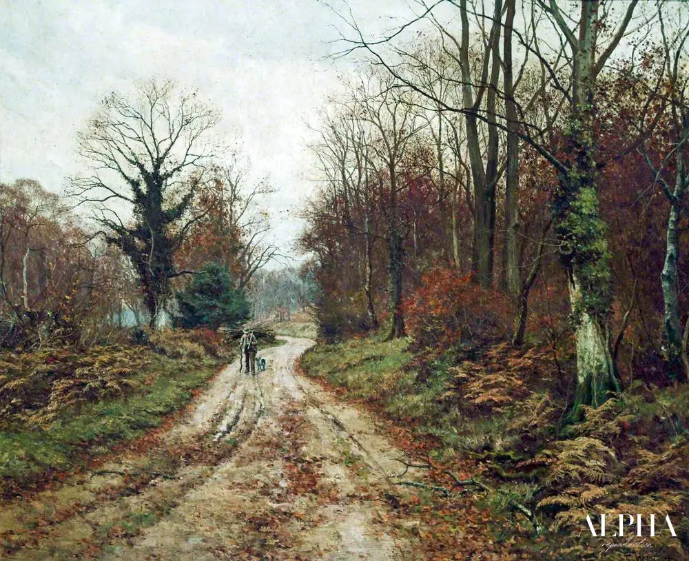 La route de l'automne (bois de Mitcham, Surrey) - Edward Wilkins Waite - Reproductions de tableaux et peintures haut de gamme