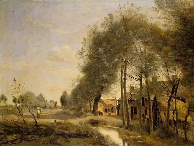 La Ruta de Sin-le-Noble, cerca de Douai - Jean-Baptiste Camille Corot