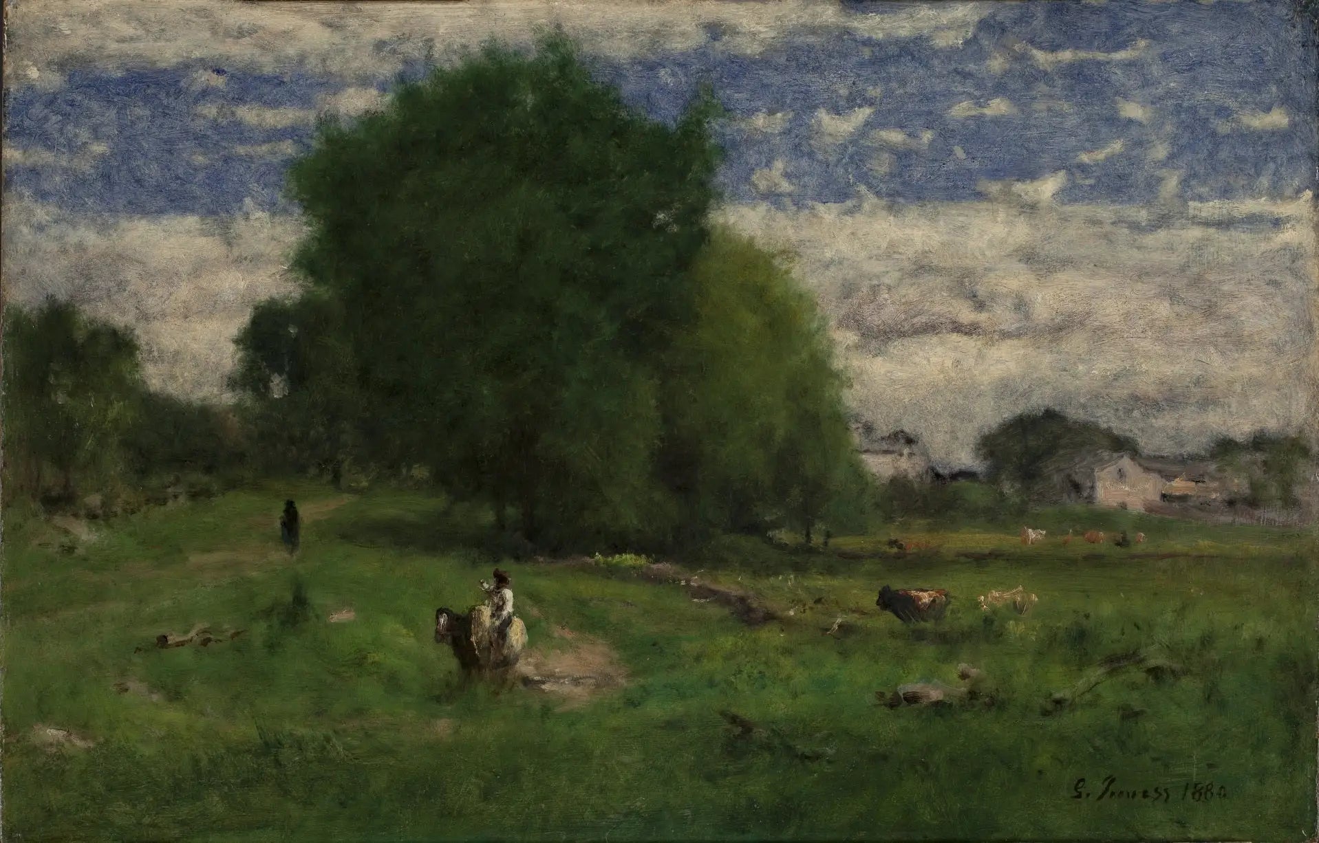La route du village Milton - George Inness - Alpha Reproduction