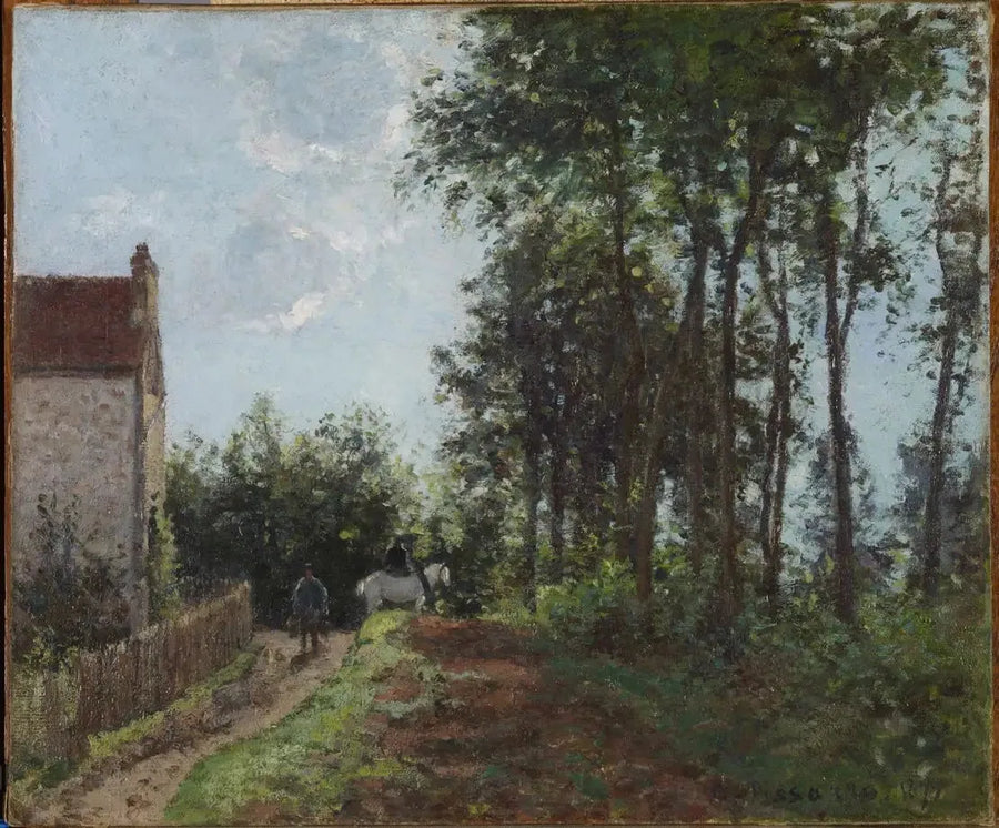 El camino cerca de la granja - Camille Pissarro