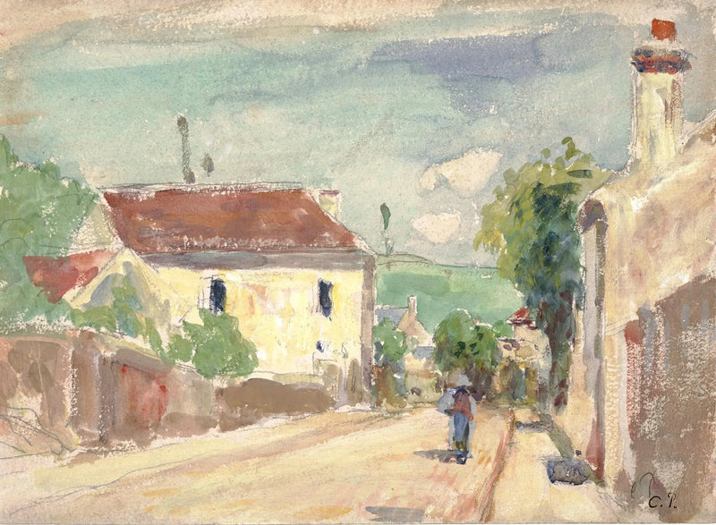 La Calle del Hermitage, Pontoise - Camille Pissarro