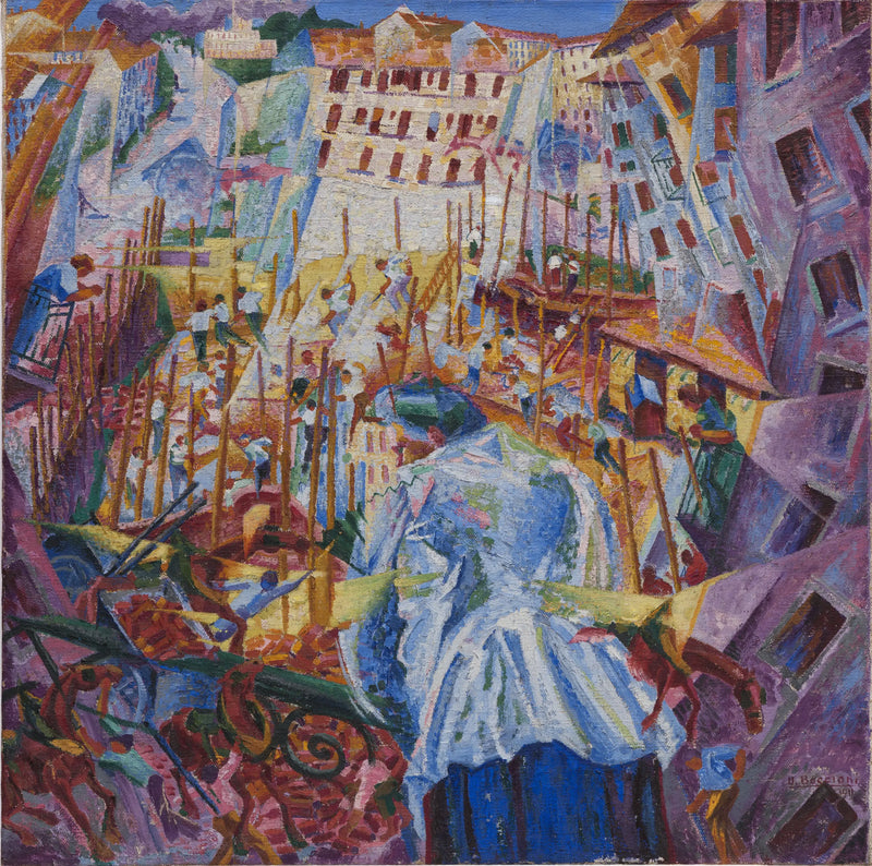 La calle entra en la casa - Umberto Boccioni