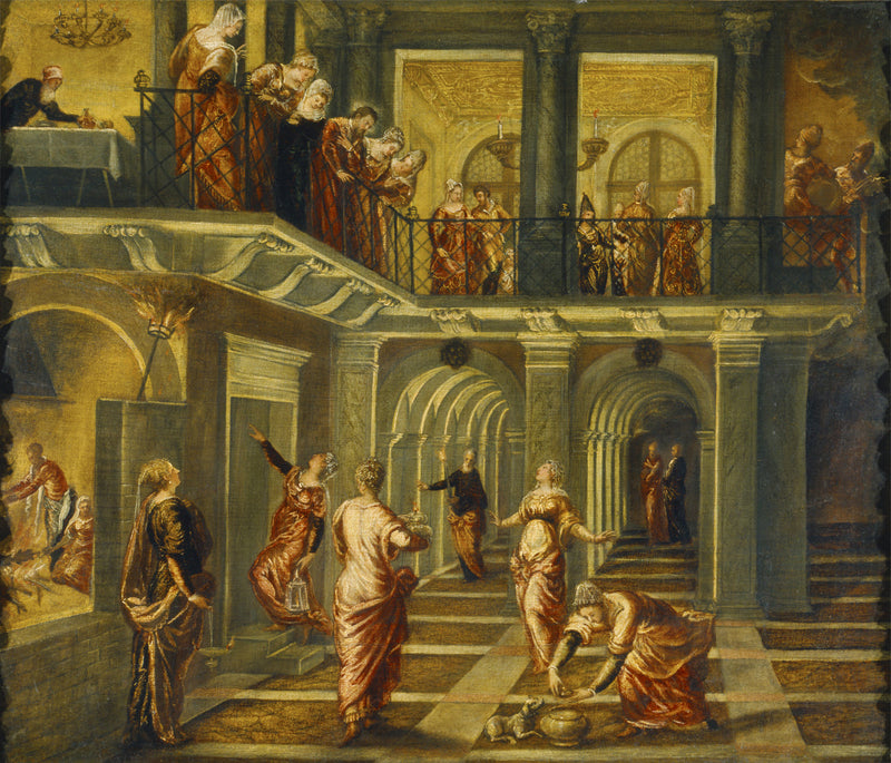 La Sabia y la Locura de las Vírgenes - Jacopo Tintoretto