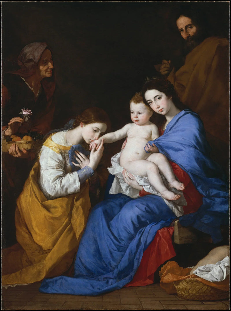 La Sagrada Familia con Santa Ana y Santa Catalina de Alejandría - Jusepe de Ribera