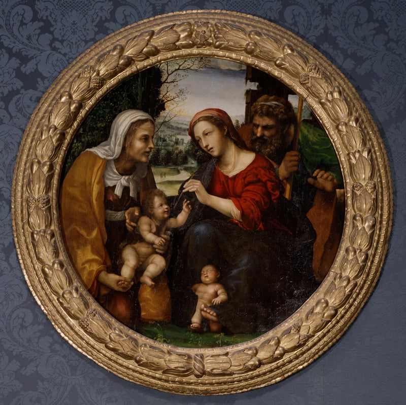 La Sagrada Familia con Santa Isabel y el pequeño San Juan Bautista - Il Sodoma (Giovanni Antonio Bazzi)