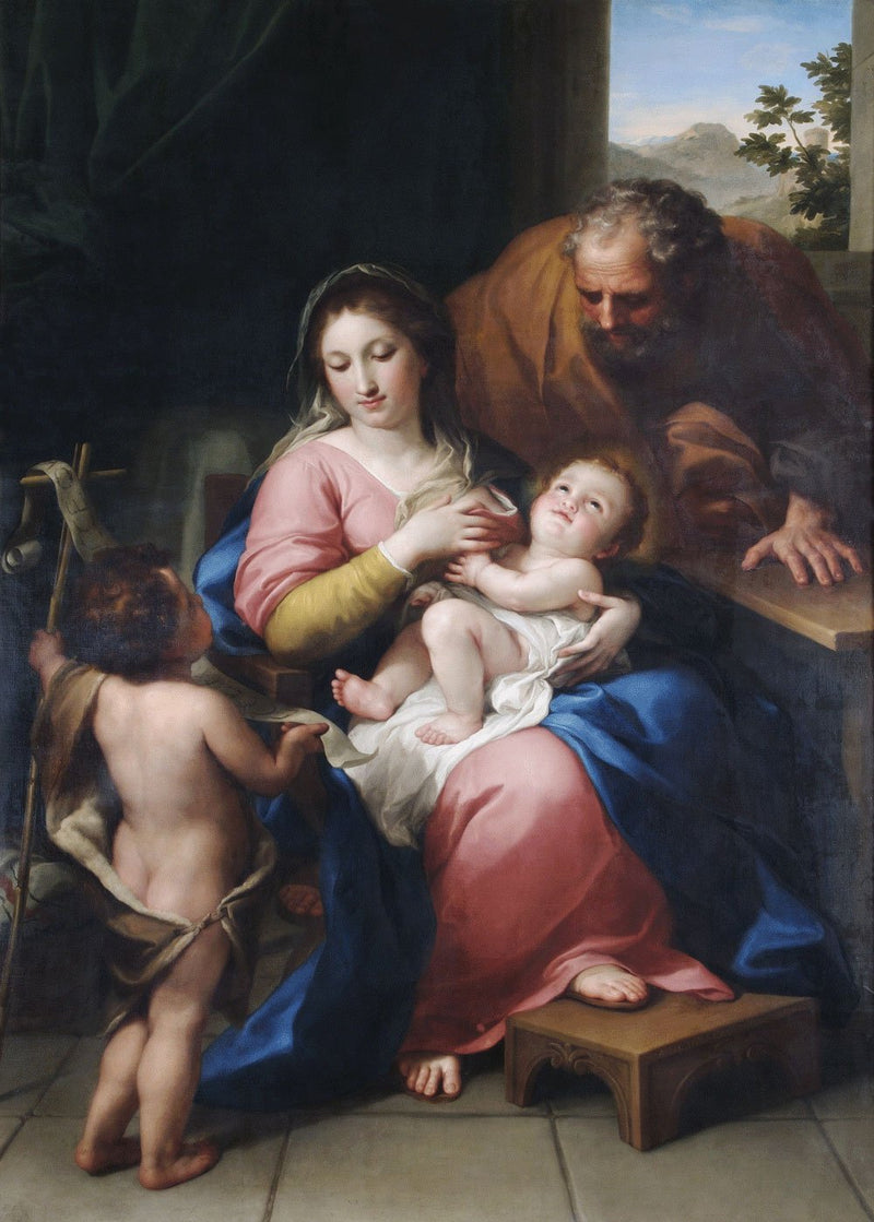La Sagrada Familia con el niño San Juan - Anton Raphael Mengs