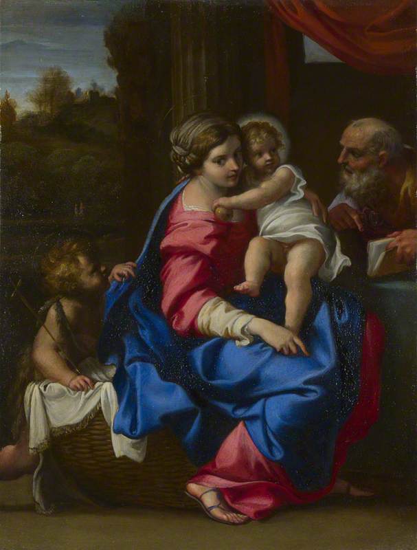 La Sagrada Familia con el niño San Juan Bautista - Annibale Carracci
