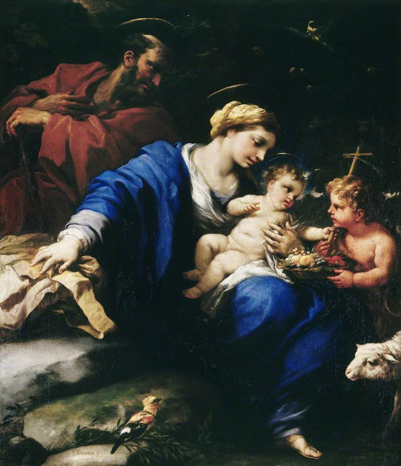 La Sagrada Familia con el Niño San Juan Bautista - Luca Giordano