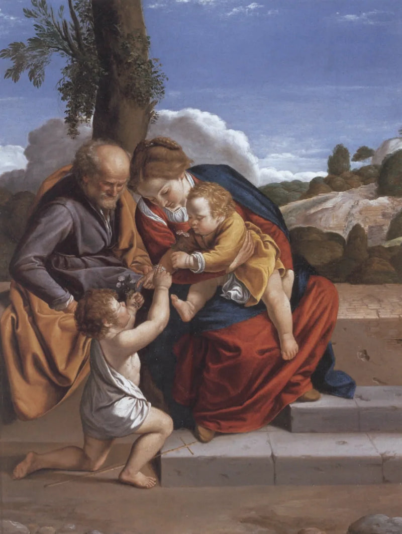 La Sagrada Familia con el niño San Juan Bautista - Orazio Gentileschi
