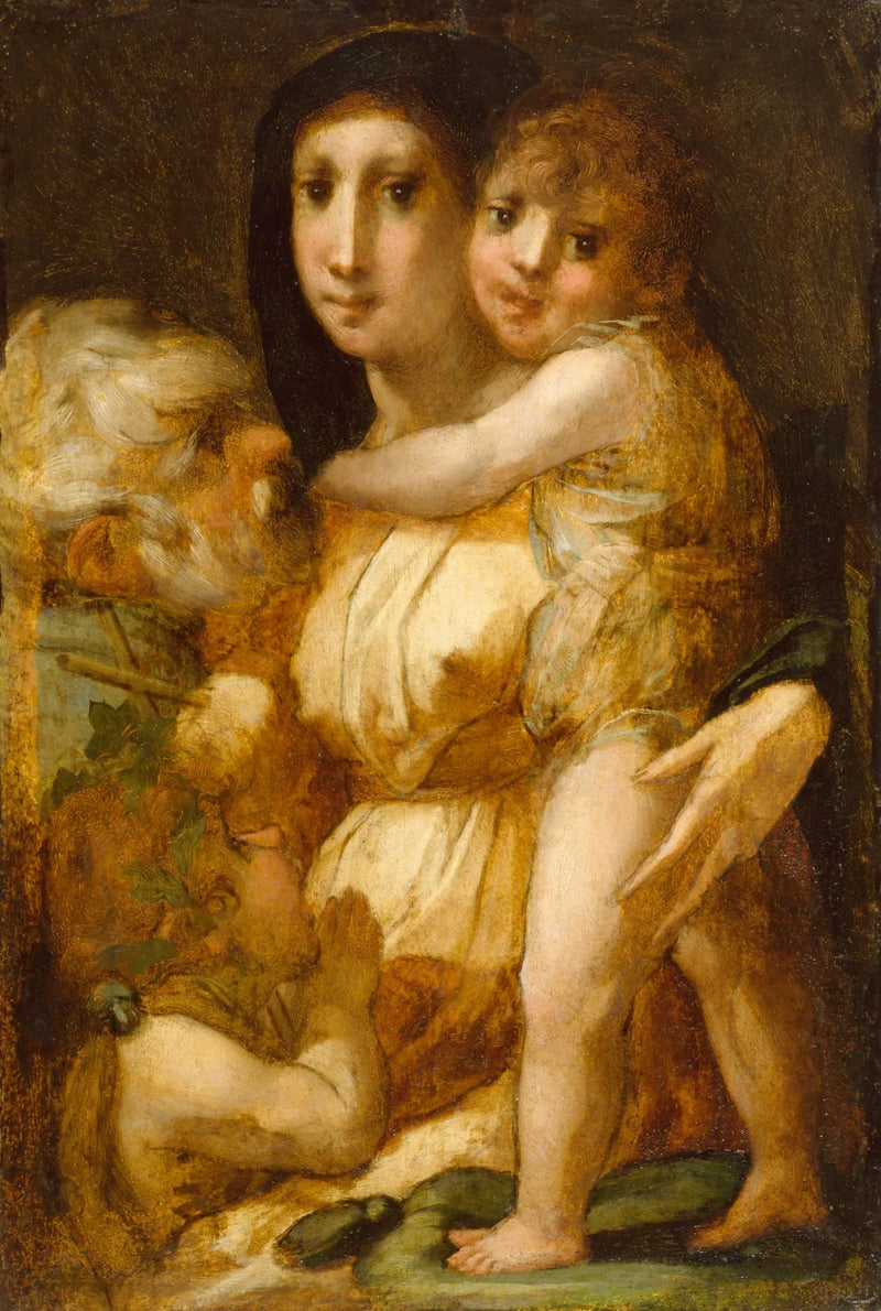 La Sagrada Familia con el niño San Juan Bautista - Rosso Fiorentino