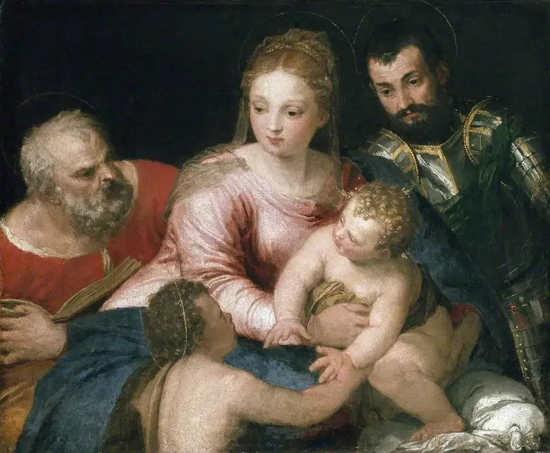 La Sagrada Familia con el joven san Juan Bautista y san Jorge - Paul Véronèse
