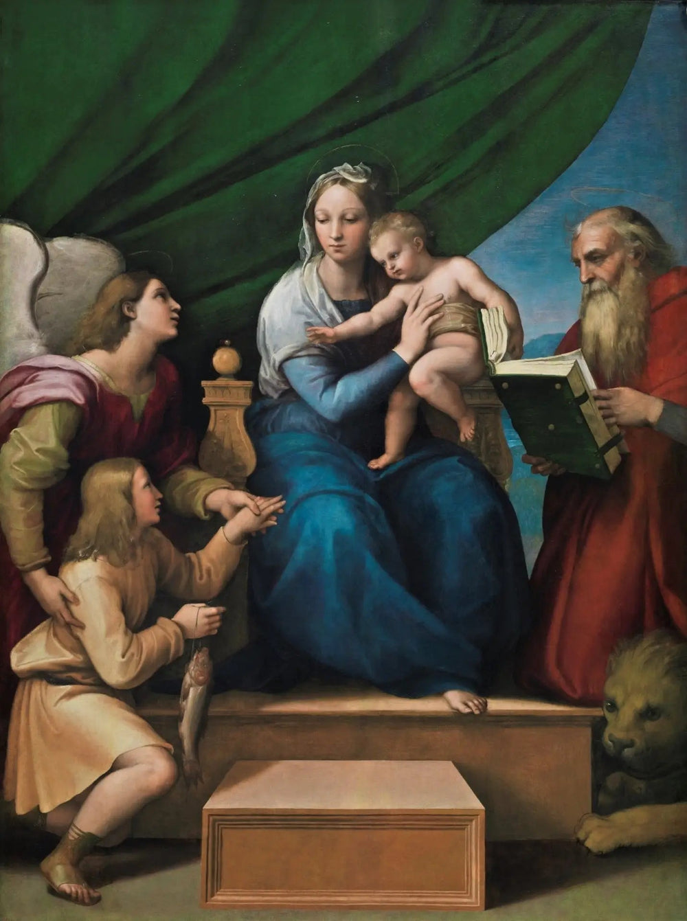 La Sainte Famille avec Raphaël, Tobias et saint Jérôme - Raphaël Sanzio image 1 tableau peint à l’huile sur toile