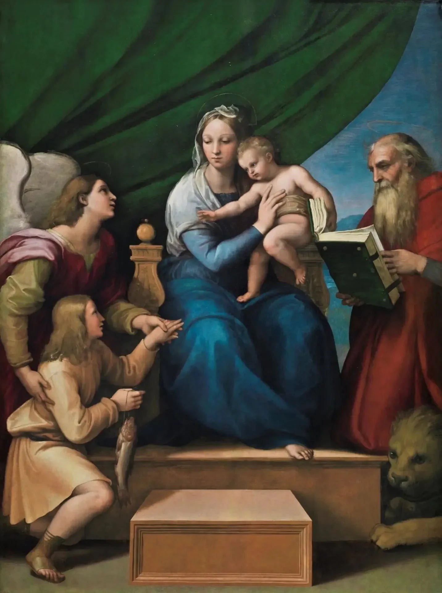 La Sainte Famille avec Raphaël, Tobias et saint Jérôme - Raphaël Sanzio image 1 tableau peint à l’huile sur toile