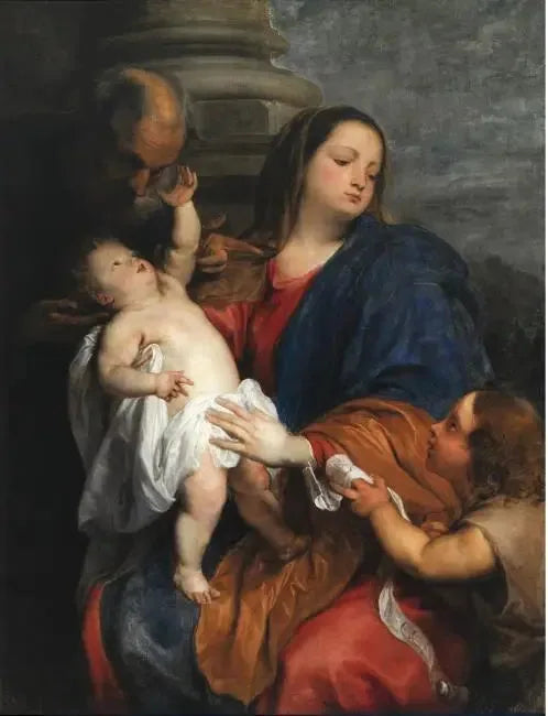 La Sagrada Familia con San Juan Bautista niño - Antoine van Dyck