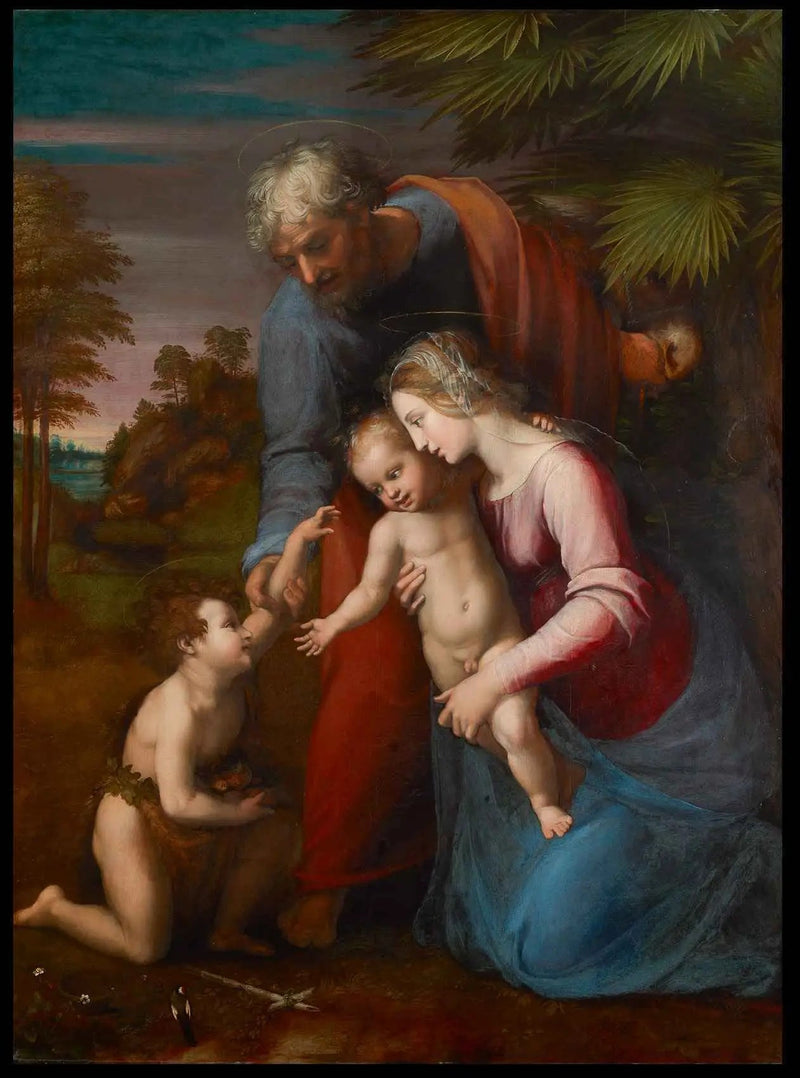 La Sagrada Familia con san Juan Bautista - Rafael Sanzio