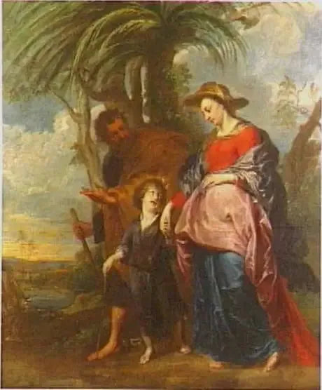 La Sagrada Familia de regreso de Egipto - Antoine van Dyck