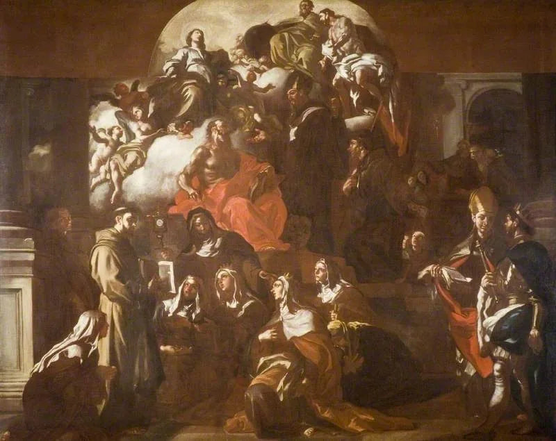La Santísima Trinidad con la Virgen y los Santos - Francesco Solimena