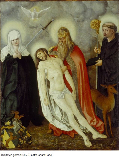 La Santísima Trinidad entre la Virgen de la Dolor y San Gil - Hans Baldung Grien