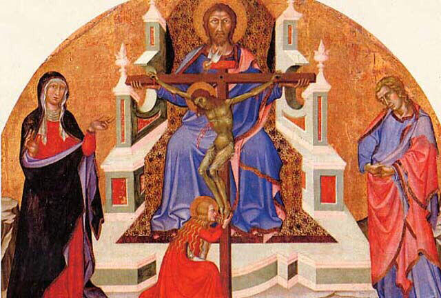 La Santa Trinidad (retablo de la Trinidad) - Bartolo di Fredi