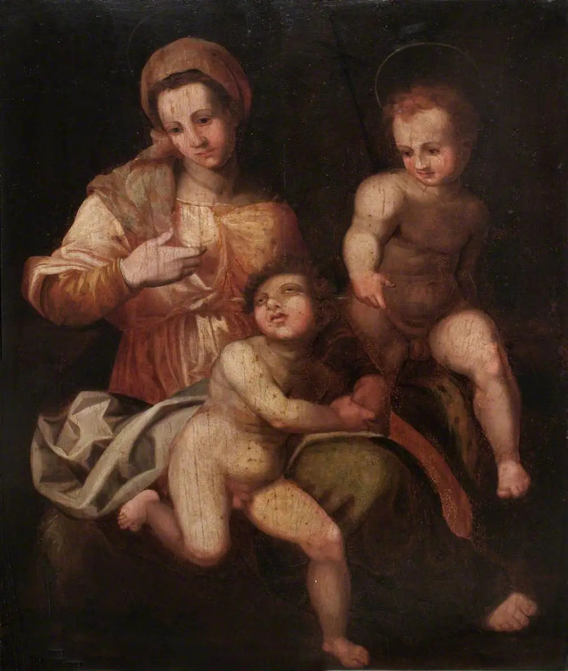 La Santa Virgen con el Niño Jesús y san Juan Bautista - Andrea del Sarto