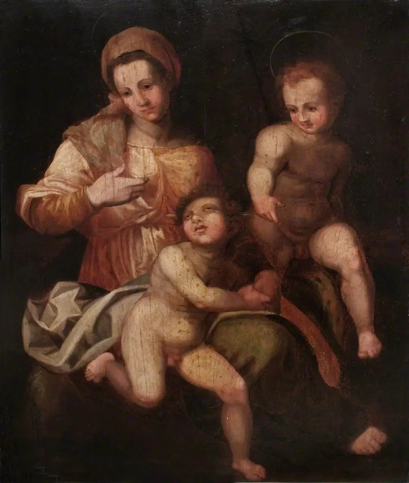 La Santa Virgen con el Niño Jesús y san Juan Bautista - Andrea del Sarto