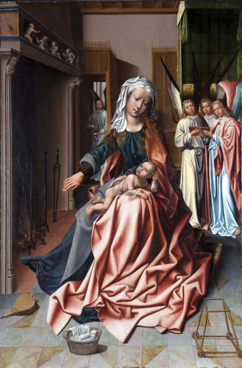 La Santa Virgen preparándose para lavar al Niño Jesús - Jan Gossaert