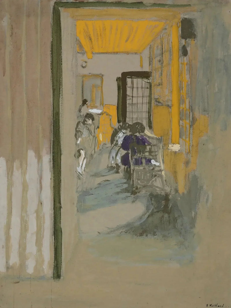 La sala de estudio en los pabellones - Édouard Vuillard