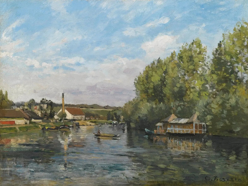 El Sena en Port-Marly - Camille Pissarro