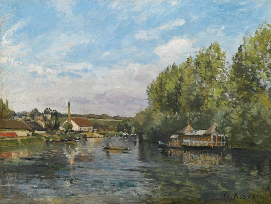 El Sena en Port-Marly - Camille Pissarro