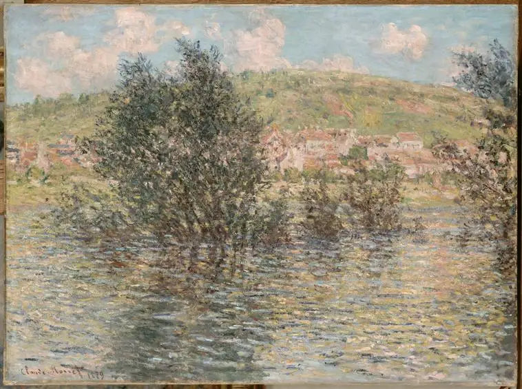 El Sena en Vétheuil, efecto de sol después de la lluvia - Claude Monet