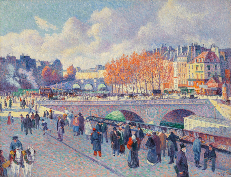 La Sena en el puente Saint-Michel - Maximilien Luce