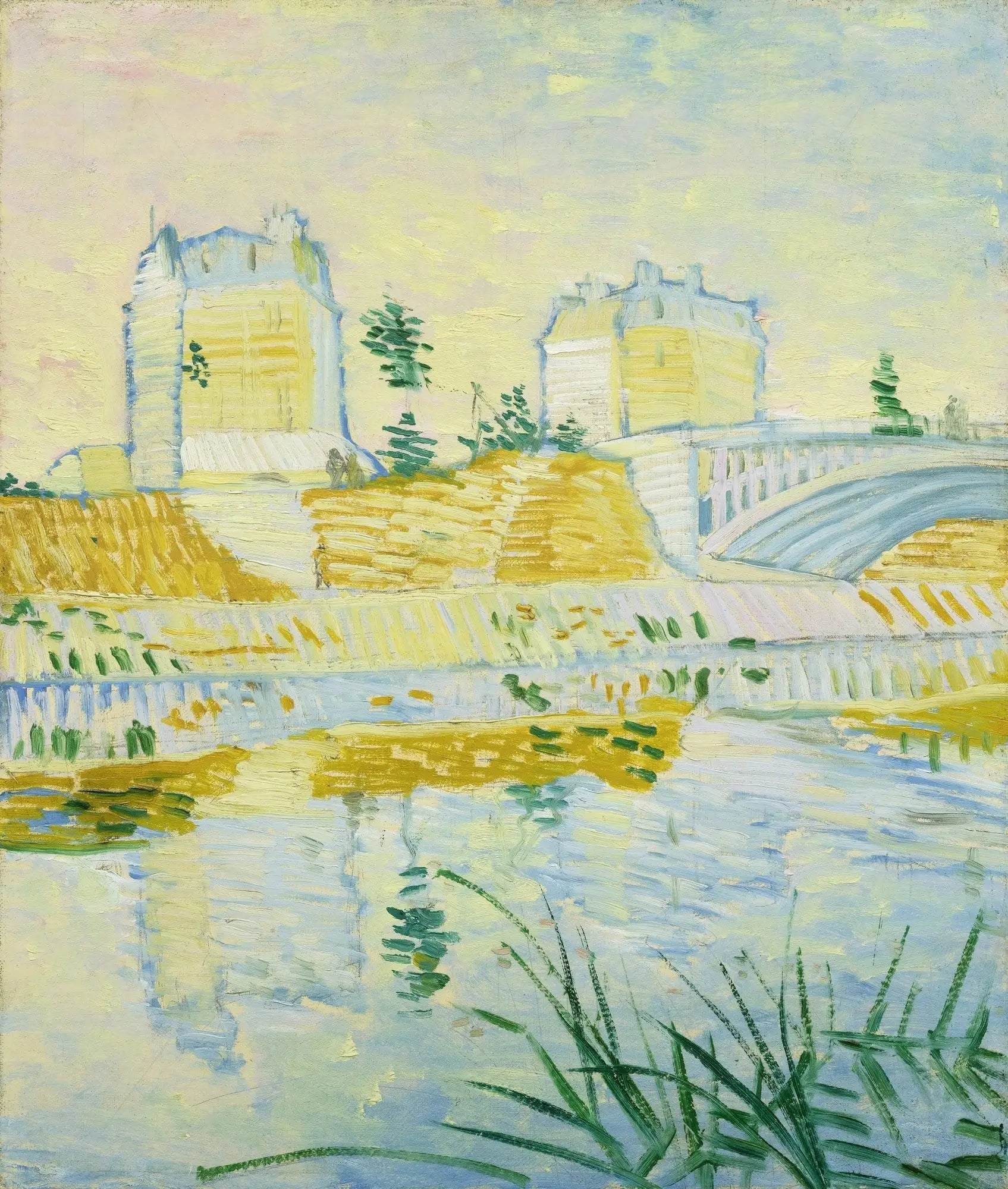 Reproduction du tableau « La Seine avec le Pont de Clichy - Vincent van Gogh » par Alpha Reproduction en peinture à l’huile