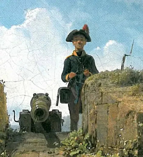 La Centinela, tejiendo - Carl Spitzweg