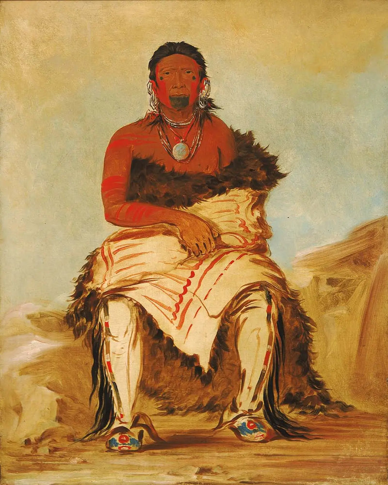 Lá-shah-le-stáw-hix, jefe de hombre, un Pawnee republicano - George Catlin