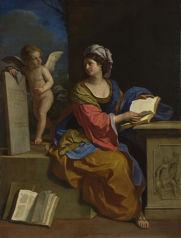 La Sibila de Cumas con un putto - Guercino