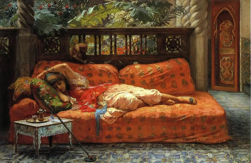 La Siesta (Por la tarde en sueños) - Frederick Arthur Bridgman