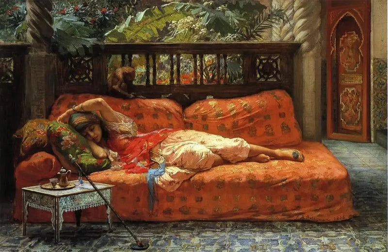 La Siesta (Por la tarde en sueños) - Frederick Arthur Bridgman