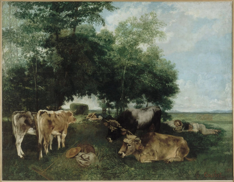 La siesta durante la temporada de heno - Gustave Courbet
