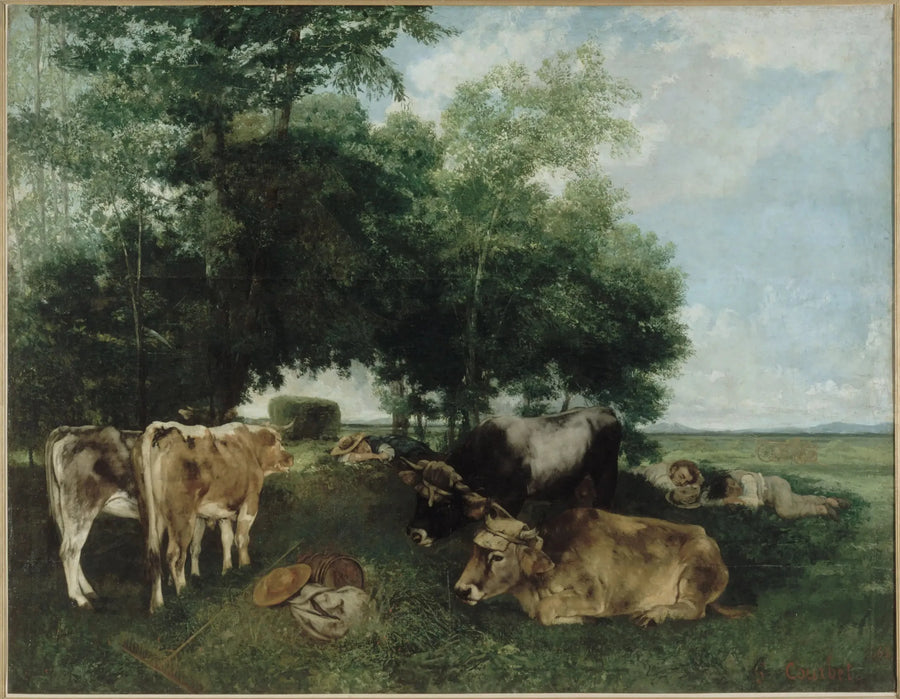 La siesta durante la temporada de heno - Gustave Courbet