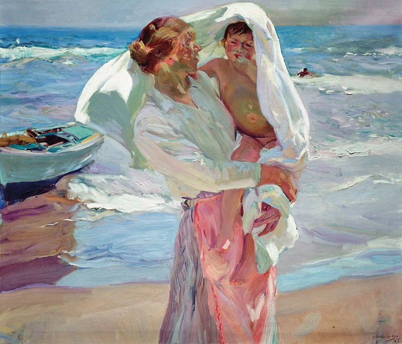 La salida del baño - Joaquín Sorolla